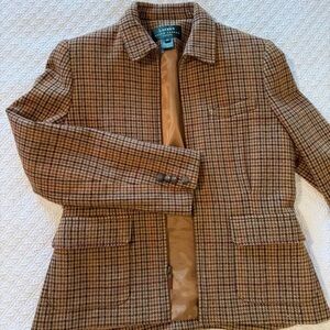 Ralph Lauren Women's Brown Plaid Blazer